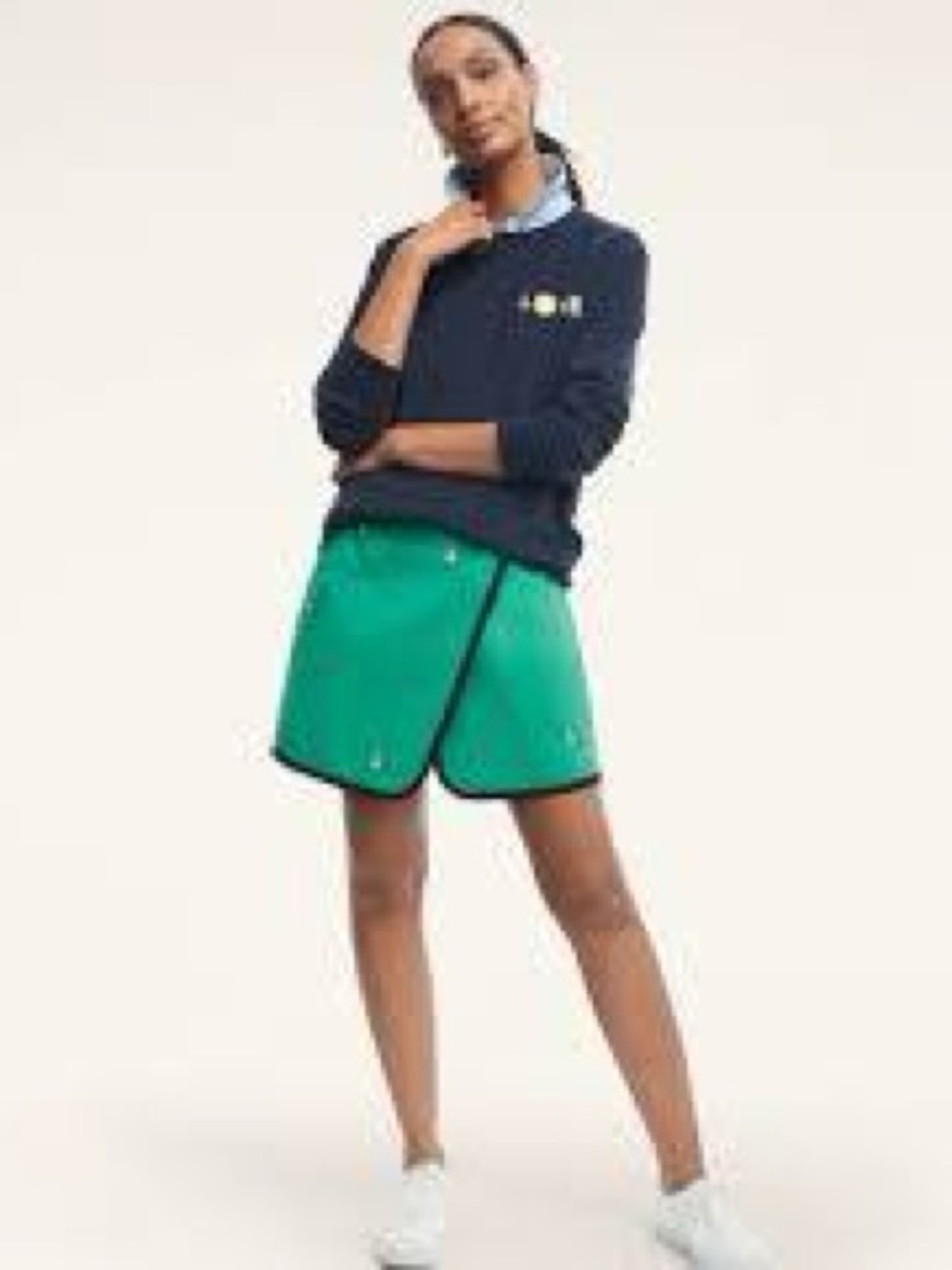 Brooks Brothers NWT Reversible Print-Embroidered Tennis Skirt  Navy/Green sz 2